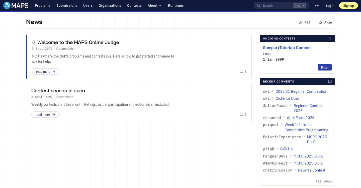 The MOJ home page